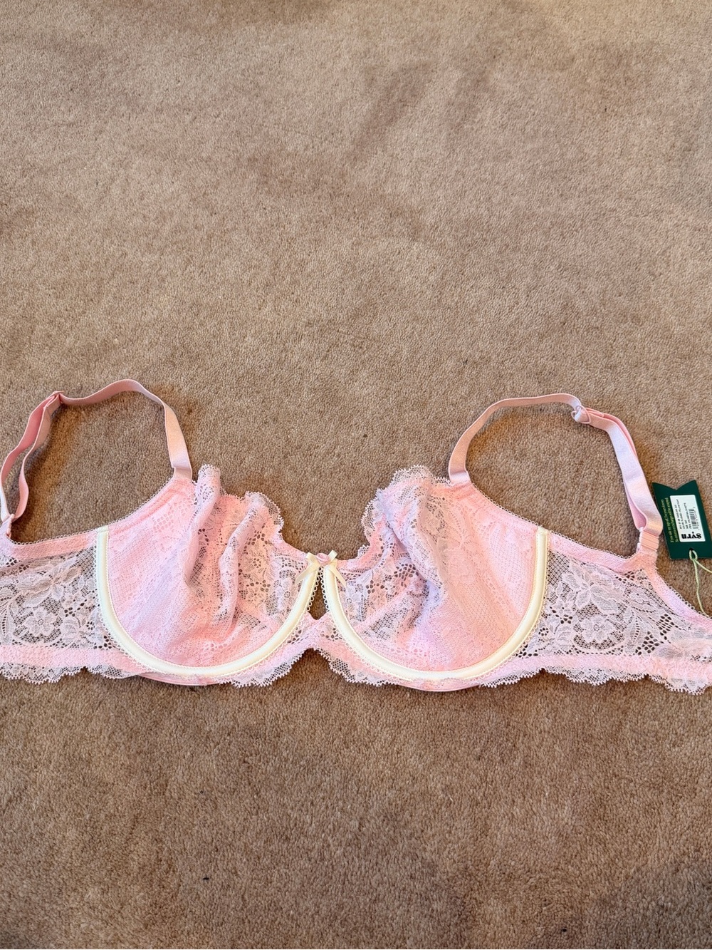 SYRN Delicate Pink Lace Underwire Bra Size 32G